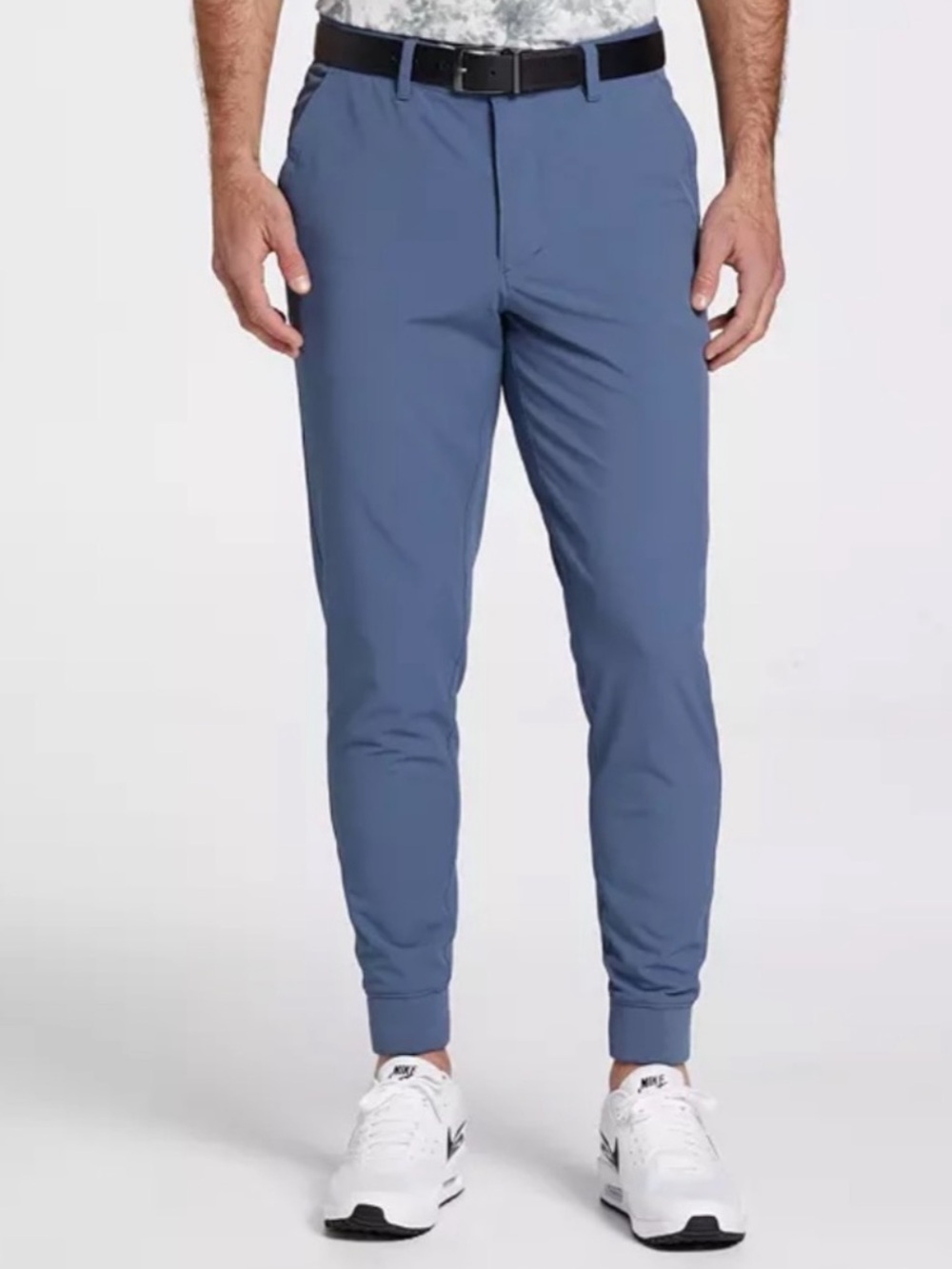 Mens VRST fairway jogger golf pants in vintage indigo blue size 42